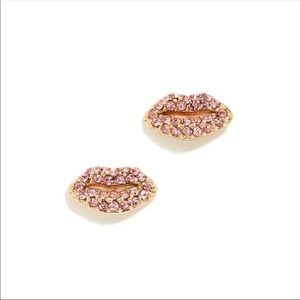 Kate Spade pave lips stud earrings.